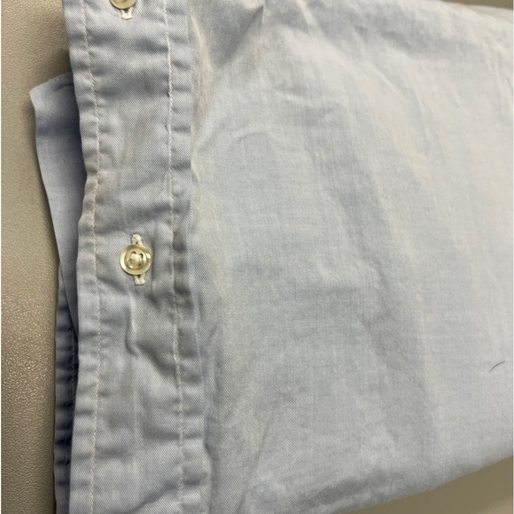 VTG Paul Stuart Mens 100% Cotton L/S Dress Shirt Light Blue USA Made Sz 17/34 - Picture 7 of 7